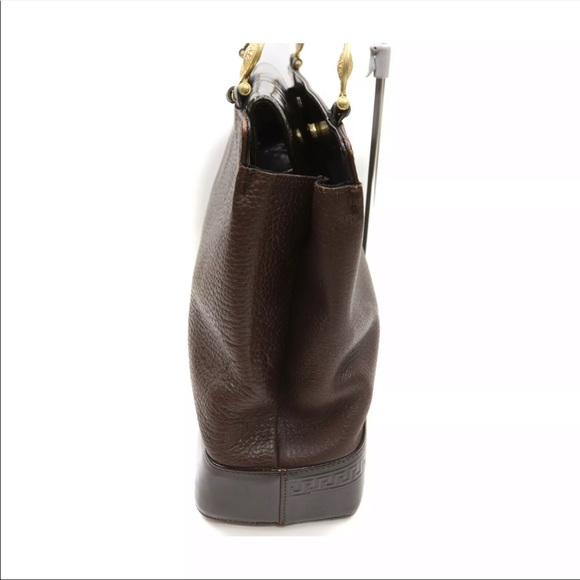 Versace Hand Bag  Brown Leather - Picture 3 of 9